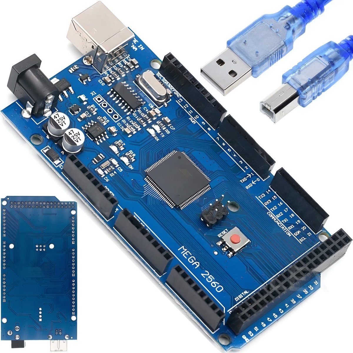 Dailygoods - Microcontroller Ontwikkelingsbord Atmega 2560 R3 met USB-kabel