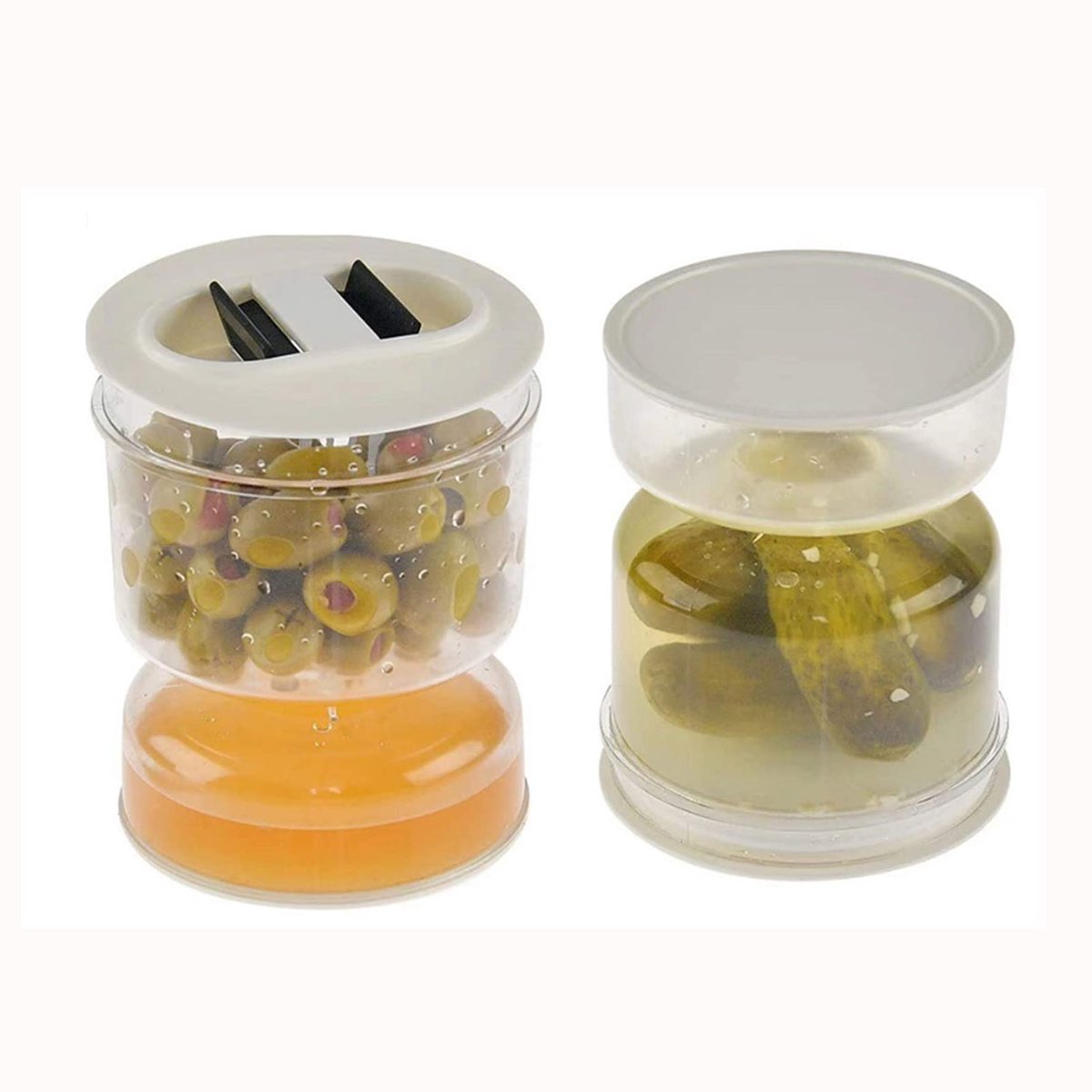 Dailygoods - Pickle Jar met Zeefklep voor Voedselopslag en Vloeistofscheiding