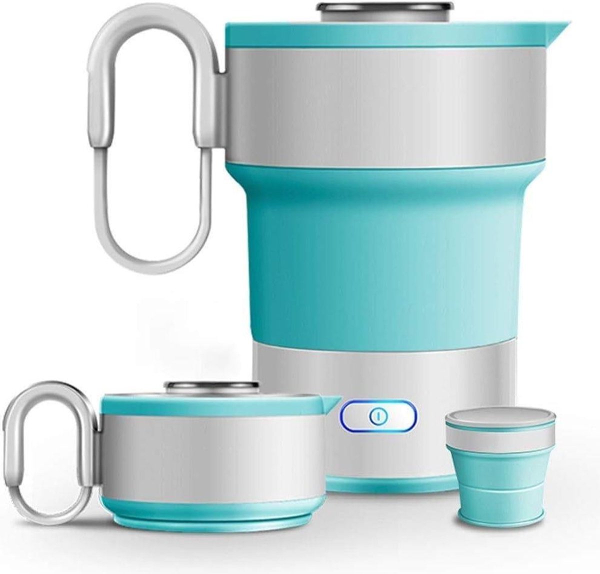 Elektrische Waterkoker - Reis Koker - Snel Water Koken - Opvouwbaar Ontwerp - 06 Liter - Wit