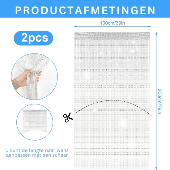 NBAP® Kralengordijn Deur - Vliegengordijn - Anti Muggen Gordijn - Raamdecoratie - Kamertrend — afbeelding 2
