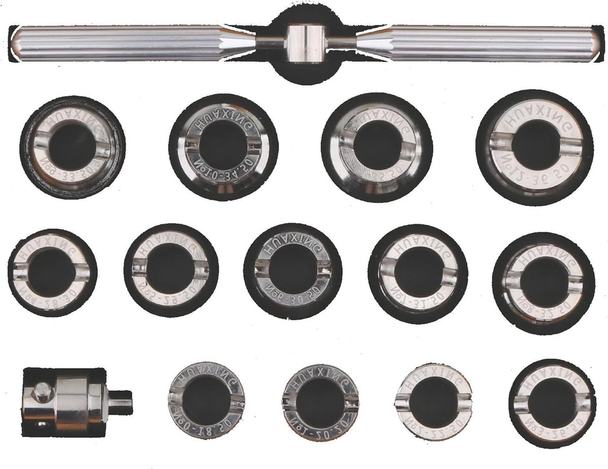 Horloge Reparatie Set - Kastopener Gereedschap - Horloges Onderhouden - Waterdichte Sluitingen - 13 Delig - Geel