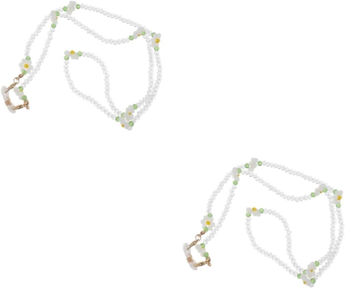 Hengelketting 2 stuks - Masker houder - Brillen en mondkapjes - Verstelbaar en multifunctioneel - 76 cm lang - Wit