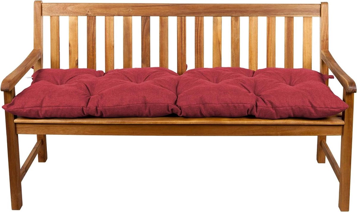 Zitkussen Bank - Tuinkussen Bank - Buiten Zitten - Super Dik - 190 x 50 cm - Rood