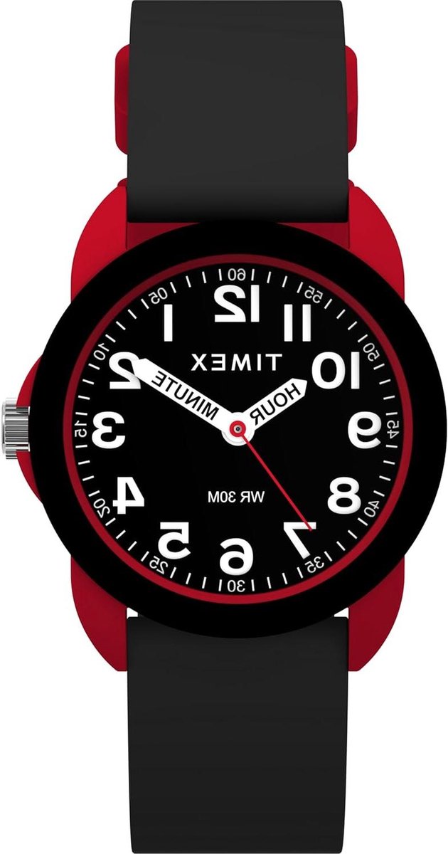 Kinderhorloge - Polsmaatje - Leren Klokkijken - Waterbestendig Ontwerp - 30 mm - Geel Blauw