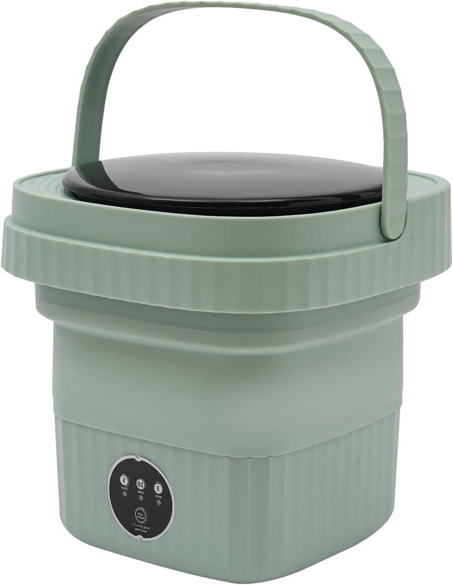 Draagbare Wasunit Mini Opvouwbaar Reizen Kamperen 3 Reinigingsmodi 6 Liter Capaciteit Groen