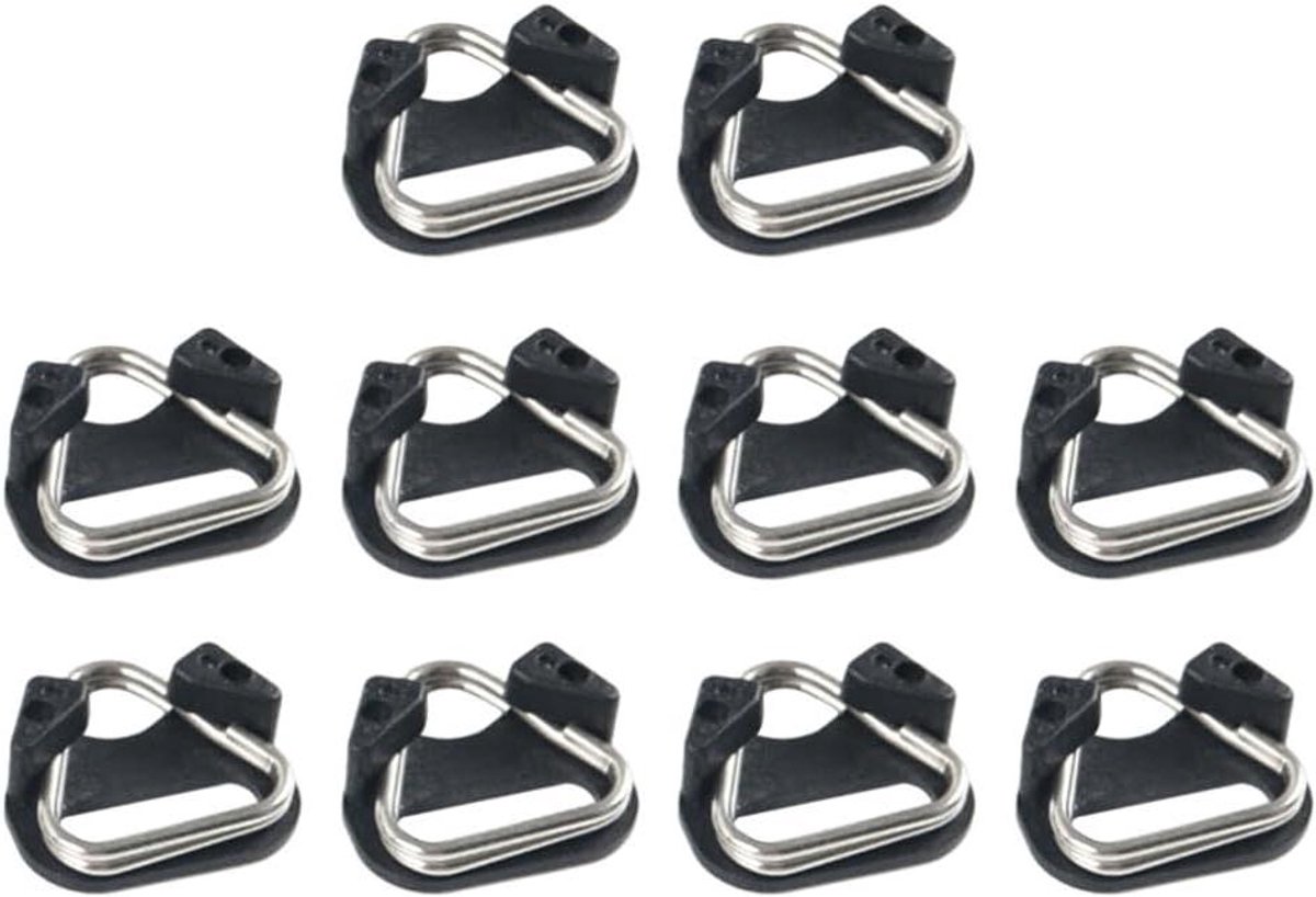 Camera Strap Adapter - Ronde Haak Gesp - Camera Bevestigen - Roestvrij Staal - 10 Stuks - Zwart
