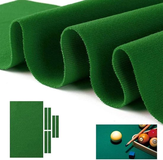 Pooltafelkleed - Biljartdoek - Indoor Spel - Voorgesneden - 2.4M/7ft - Groen — afbeelding 2