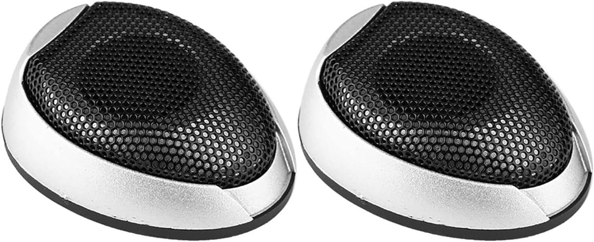 Autoluidspreker - Ronde speaker - Geluid verbeteren - Compact ontwerp - 10W - Zilver
