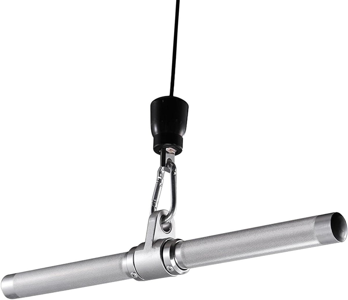 Katrol Accessoires - Fitnessgreep - Krachttraining Thuis - Aluminium Legering - 48 cm - Zwart