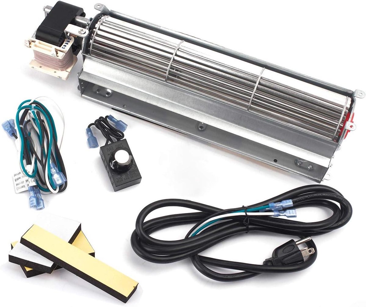 Vervangende Blazerset - Haard Ventilator - Haard Warmte - Variabele Snelheid - 38 cm - Zwart