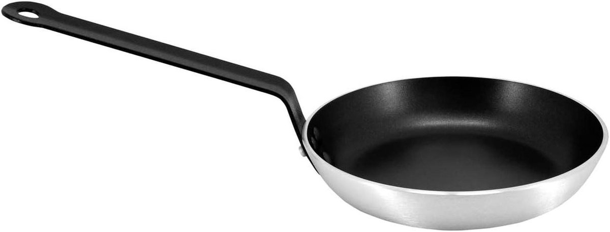 Aluminium Koekenpan Antiaanbakpan Koken Ovenvast tot 240°C 20 cm Zilver