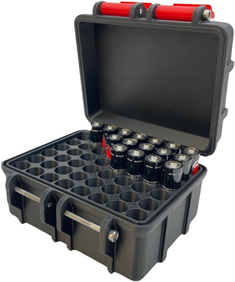 AAA Batterij Storage Case Houder Afsluitbare Veilige Caddy Voor 48 Batterijen (AAA Houdt 48)