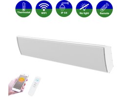 VH Smart heatbar Ostuni - 3000 Watt - Infrarood straler - Terrasverwarmer - Wit - Thermostaat + Wifi + Afstandsbediening