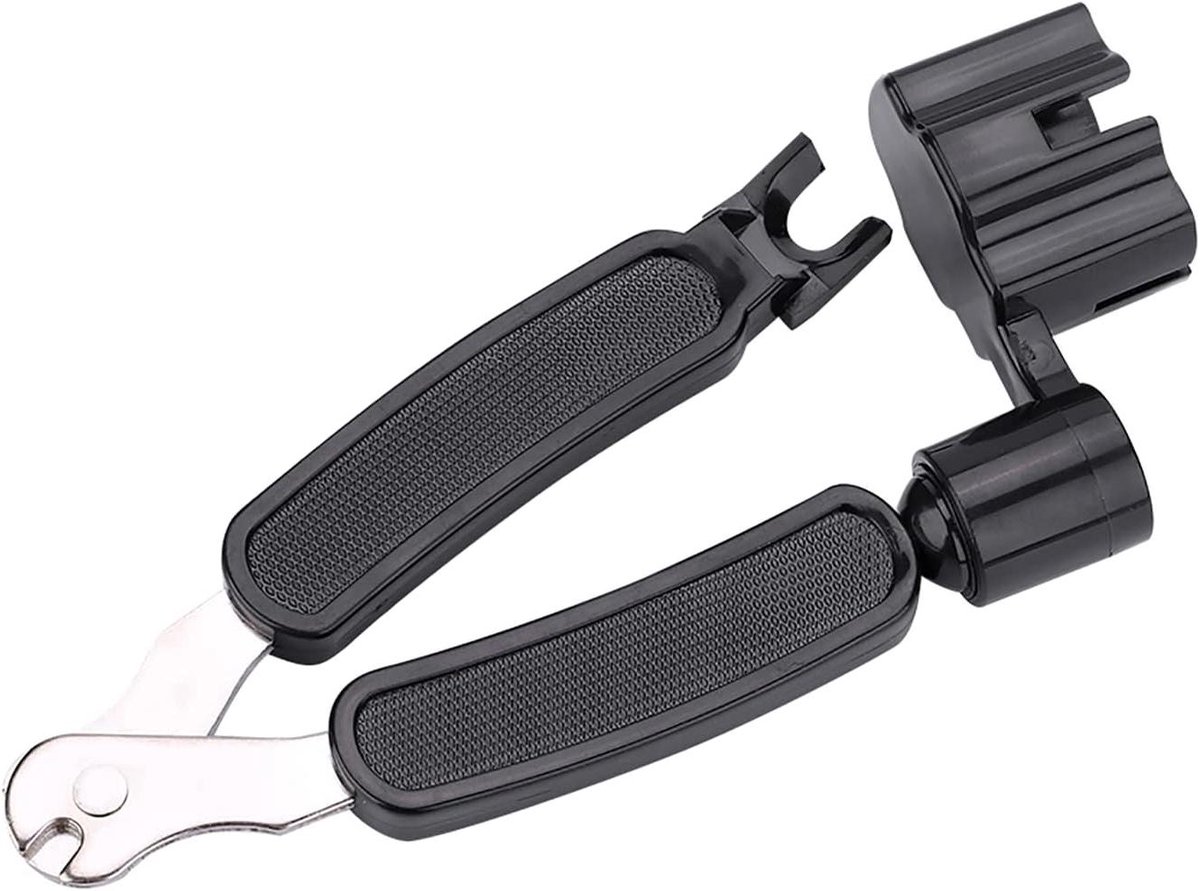 Gitaar Snaar Tool - Snaarwinder Cutter - Snaar Verwisselen - 3-in-1 Functie - 12 cm - Zwart