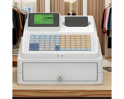 Kassasysteem - Kassabonprinter Electronic Checkout - Winkeladministratie - 81 Kleurgecodeerde Toetsen - 43 x 40 x 28 cm - Zwart