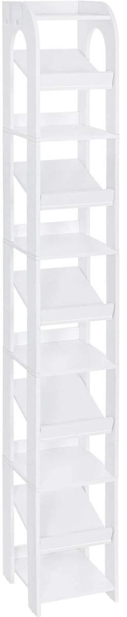 Naiz® - Schoenenkast - Smalle kast - 11 lagen - 11 paar schoenen - Wit - Hout - 29x25x186 cm