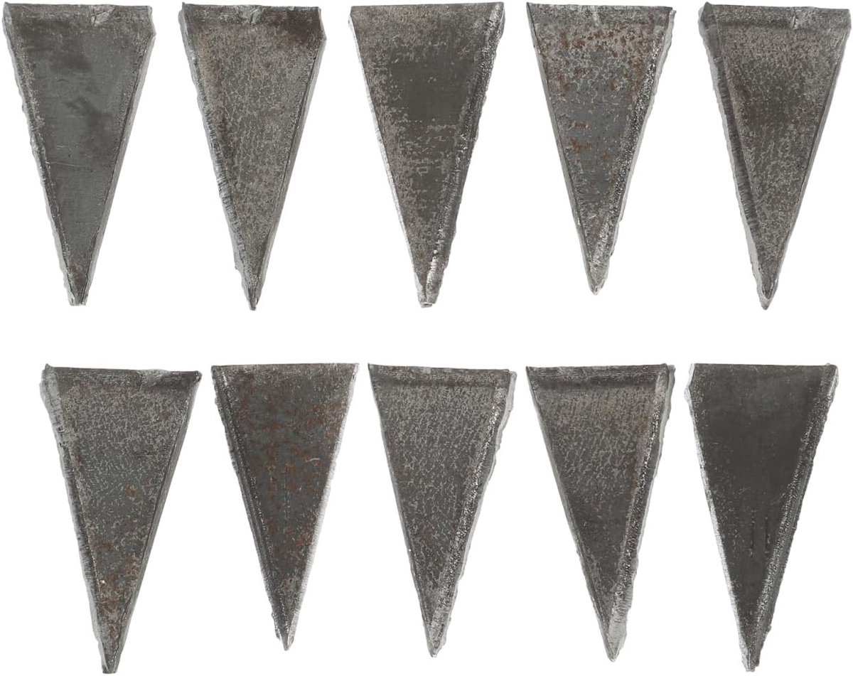 20 Stuks Driehoekige Houtkap Wedges met Hamer - Carbon Staal, Houten Handvat, Sledge Accessoires voor Tuin en Houtbewerking
