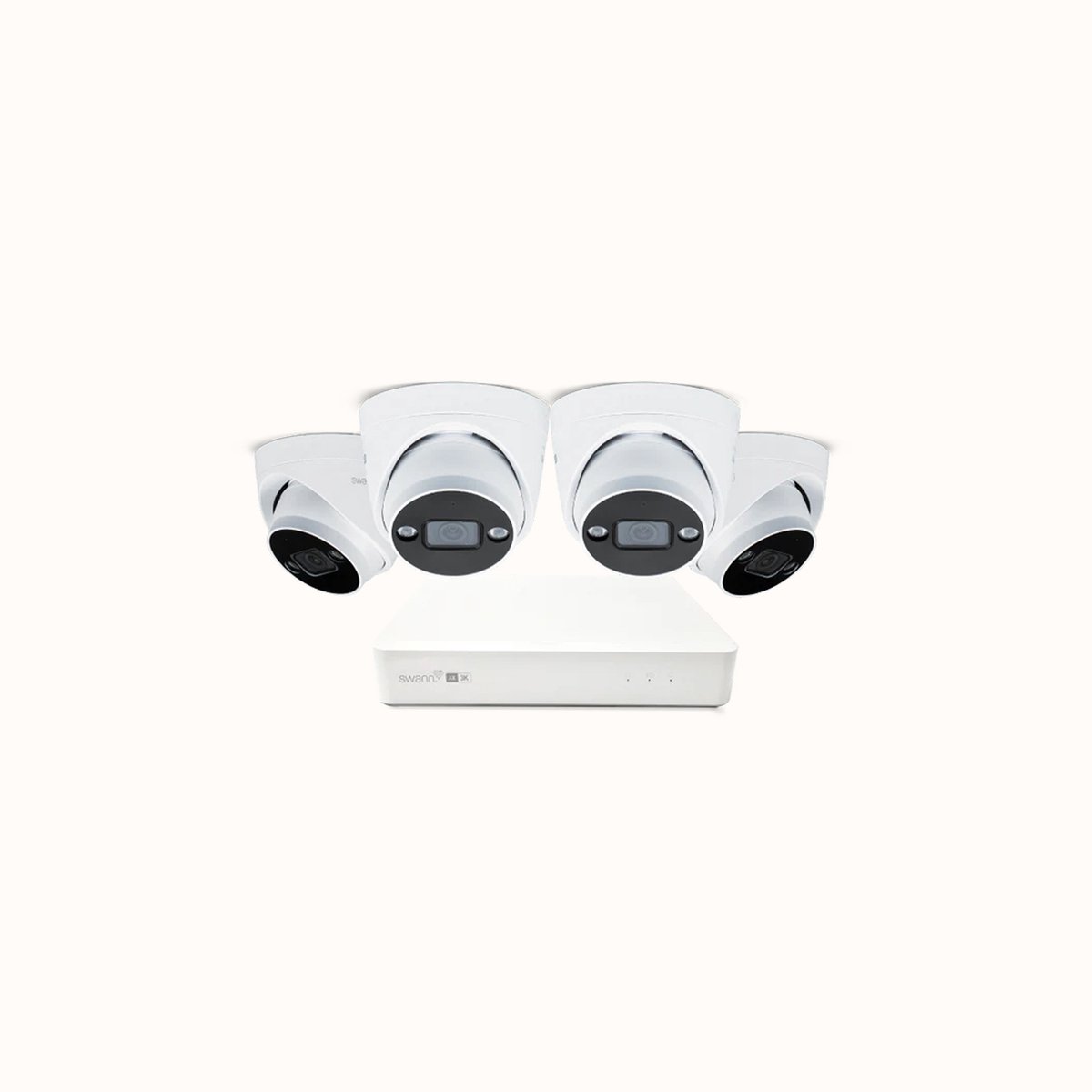 Swann AdvancedX 5MP Series - Beveiligingscamera's - 4 Camera's - cctv camerasysteem - 1TB - geen abonnementskosten - 3K Ultra HD - Spotlight Dome IP Cameras