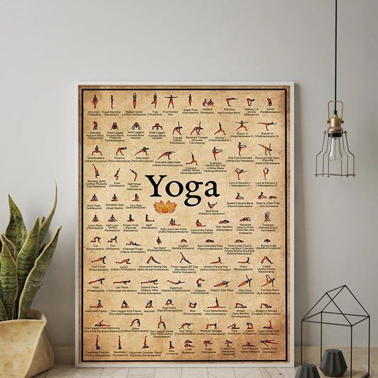 Yoga Positie Poster - Oefen Poster - Thuis Fitness - Visuele Gids - 50 x 70 cm - Meerdere Kleuren — afbeelding 2