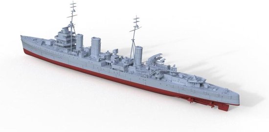 Modelbouw Schip - Oorlogsschip Cruiser - Hobby Bouw - 3D Gedrukte Hars - 1/350 Schaal - Ongeschilderd