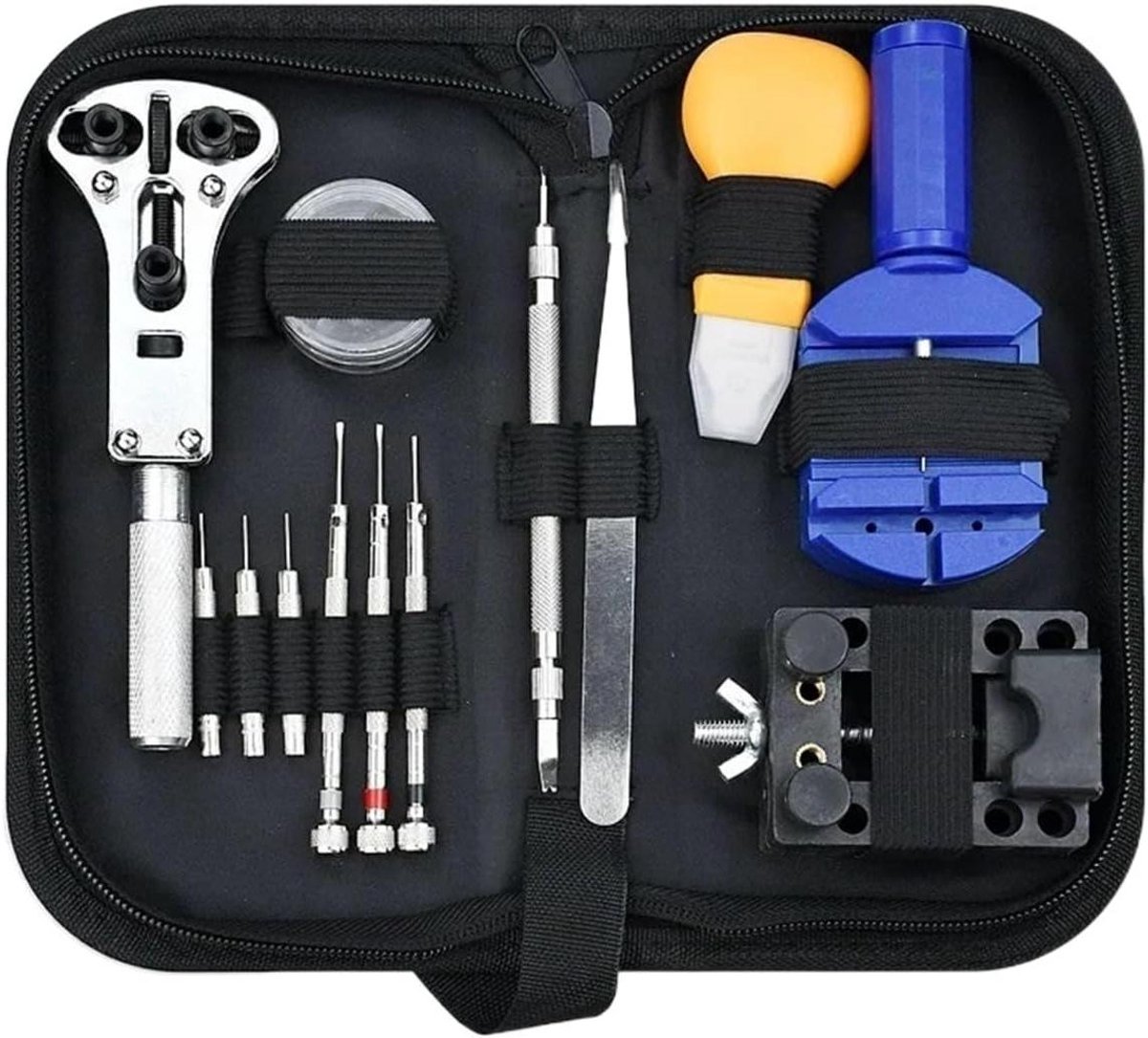Horloge Reparatie Set - Horloge Gereedschap - Horloge Onderhoud - Compleet Gereedschap - Draagbare Koffer - Zwart