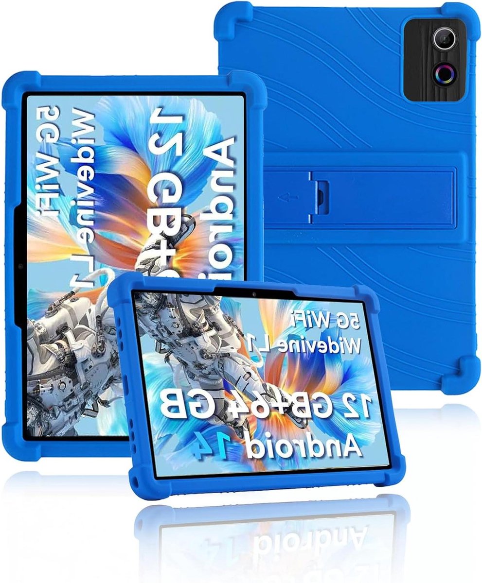 Beschermhoes Tablet - Hoes Kinderen - Veilig Gebruik - Verstelbare Standaard - 10.1 Inch - Azuurblauw