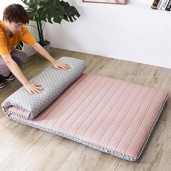 Opvouwbare Matras - Tatami Futon - Comfortabel Slapen - Ademende Katoen Stof - 100 x 200 cm - A — afbeelding 3