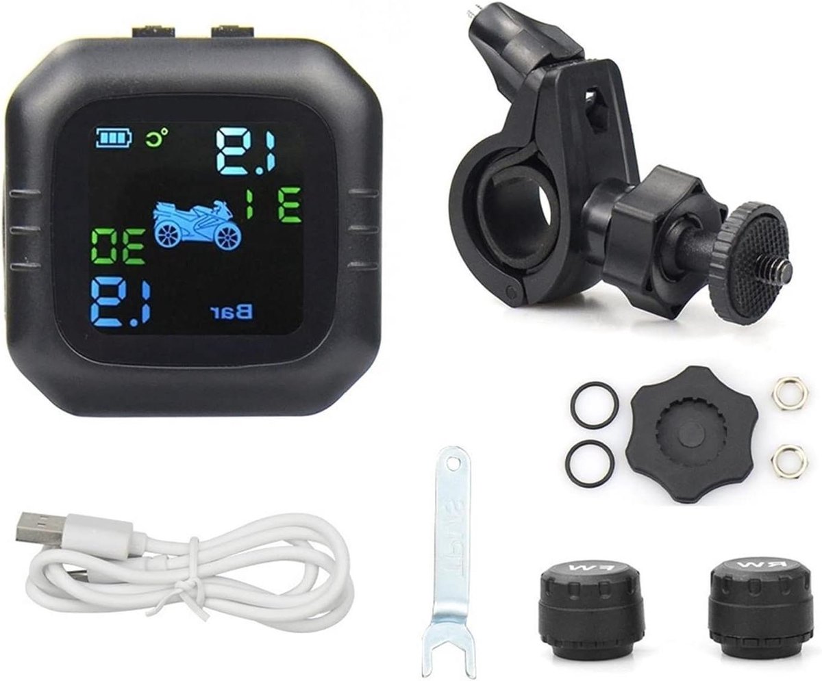 Bandenspanningsmeter - Banden monitor - Veilig Rijden - Dynamische Monitoring - 2 Sensoren - Zwart