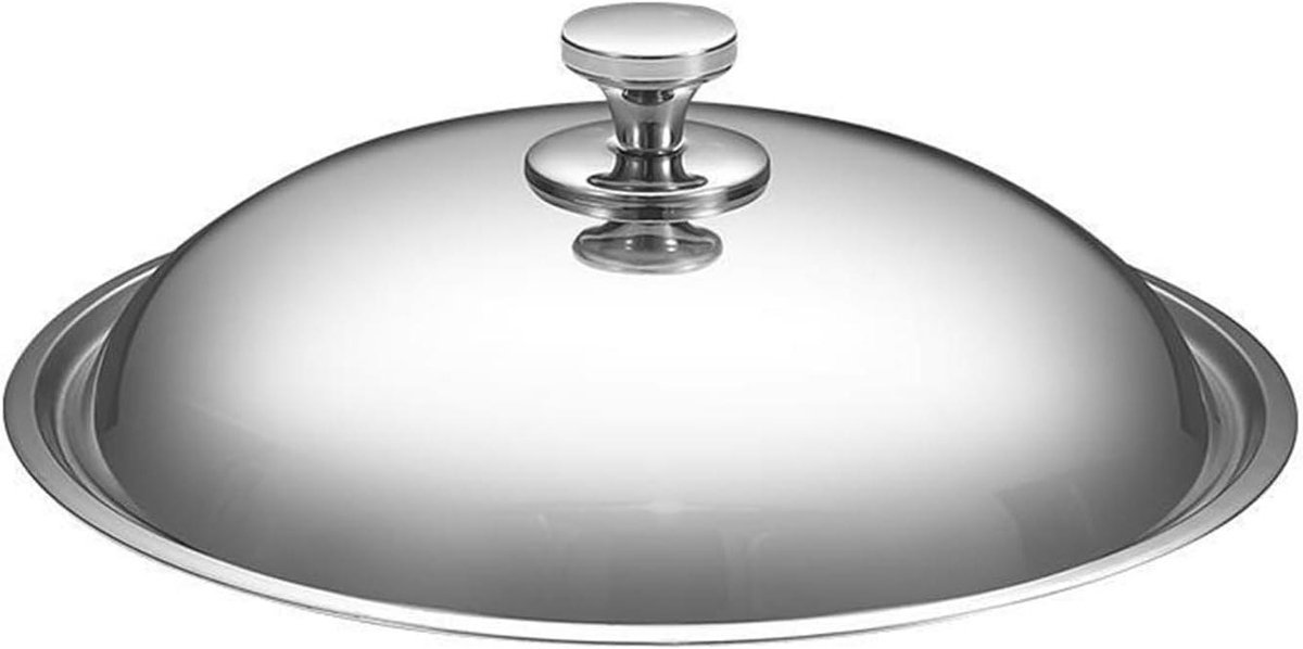 Kookpan Deksel - Pannen Deksel - Koken - Roestvrij Staal - 30 cm - Zilver