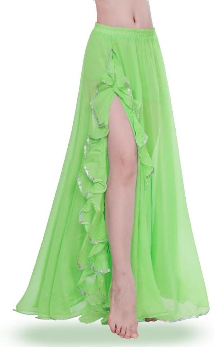 Chiffon Rok voor Buikdans, Lange Buikdansrok voor Vrouwen, Buikdans Kostuum, Elegante Dansoutfit, Oriëntaalse Dansmode