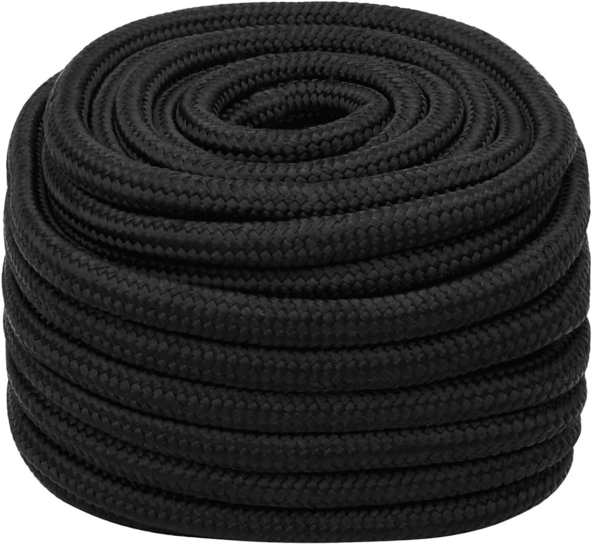 Zwart Touw - Gevlochten Koord - Vastzetten van objecten - Weerbestendig materiaal - 100 meter - Zwart