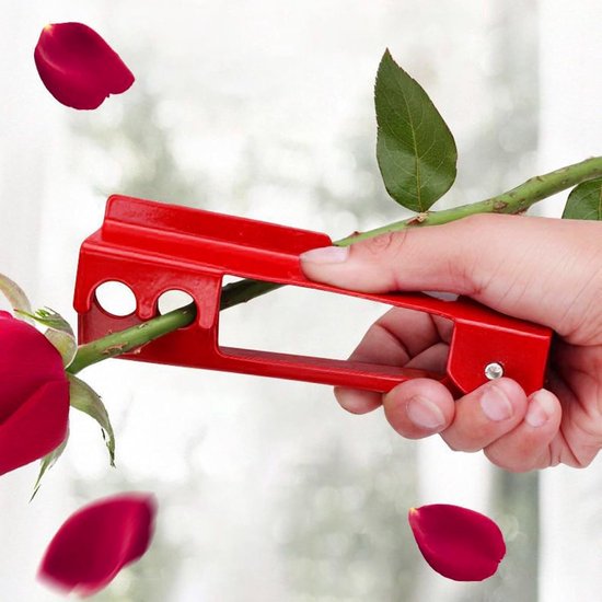Blad Doorn Stripper - Planten Tool - Rozen Verzorgen - Stevig Metaal - 14 cm - Rood — afbeelding 4