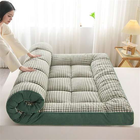 Dikke Futonmatras - Vloermatras Opvouwbaar - Comfortabel Slapen - Extra Zacht - 180 x 200 cm - Grijs — afbeelding 5