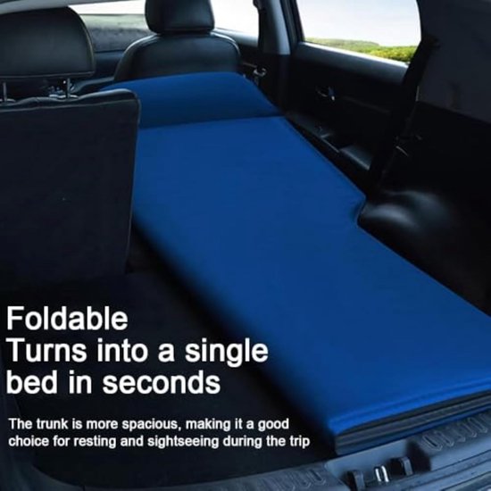Auto Matras - Luchtbed Auto - Comfortabel Reizen - Zelfopblaasbaar Ontwerp - 15 cm dik - Grijs — afbeelding 4