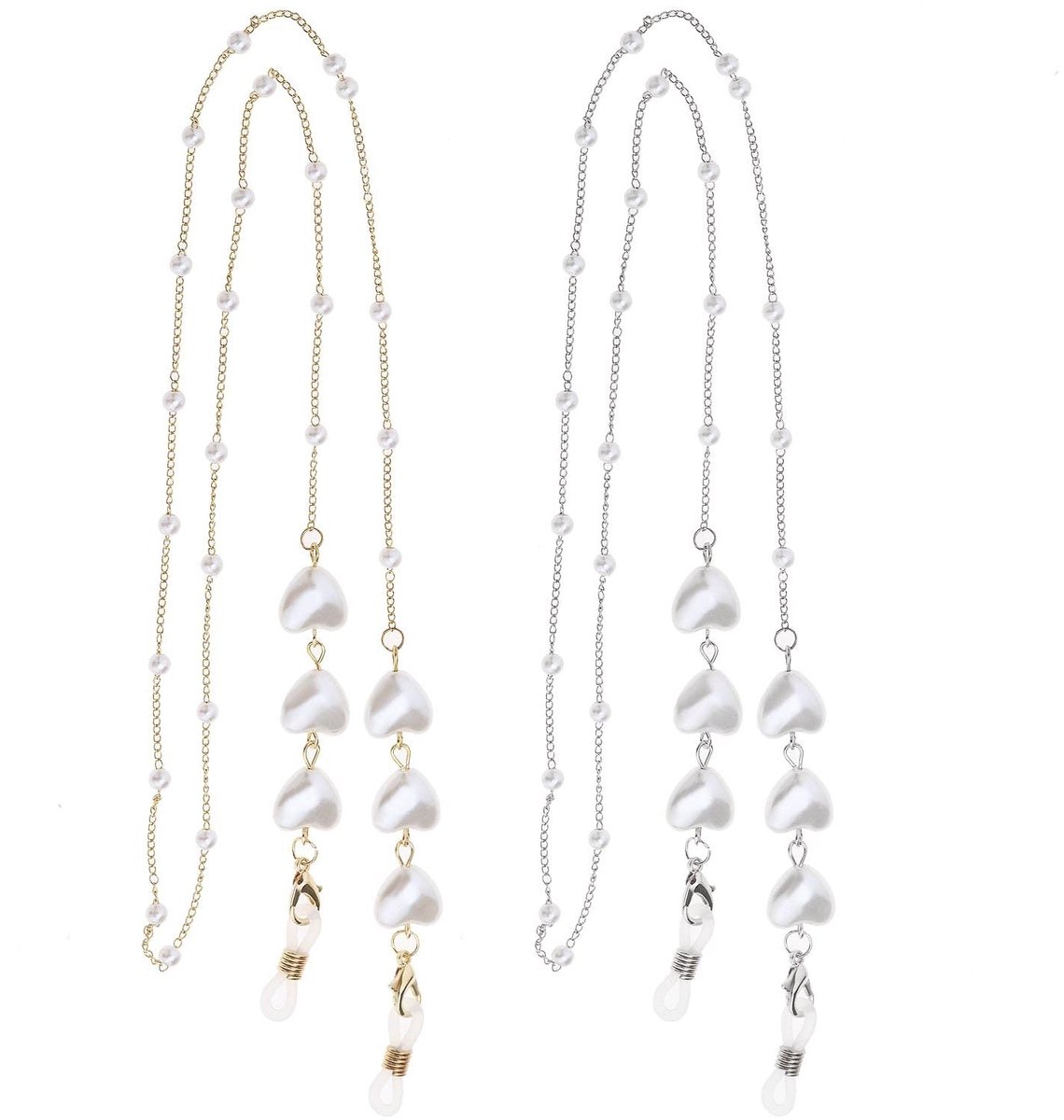 Dailygoods - Dailygoody - Kralen Brillen Ketting - Bril Accessoires - Metaal en Imitatie Parel - 70 cm - Zonnebril Retainer - Geschikt voor Vrouwen en Meisjes