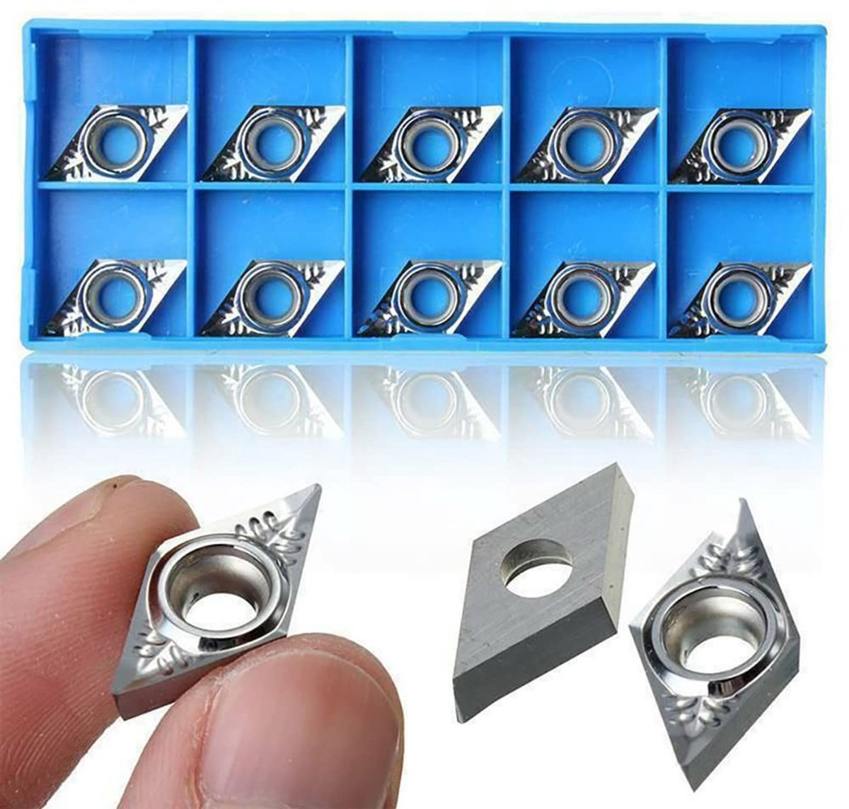 Dailygoods - Innovra - Dailygoods - Dailygoody - Aluminium DCGT11T304-AK - Carbide Draaien Tussenvoegsel - Hoogwaardige materialen - Duurzaam - Geschikt voor semi-afwerking - 100% gloedn