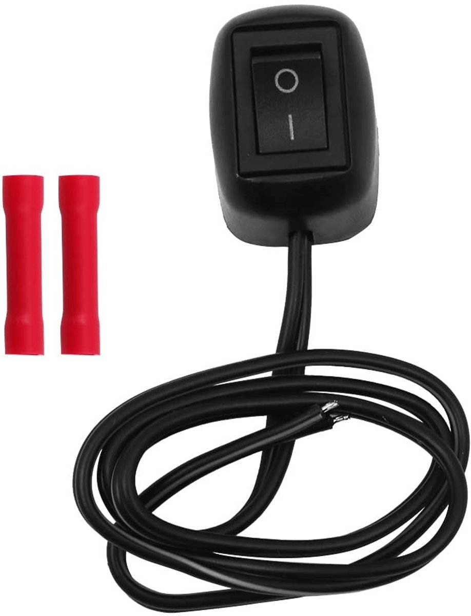 Dailygoods - Dailygoody - Tuimelschakelaar - Auto DIY - Handmatige bediening - Zwart - AAN/UIT Schakelaar - Geschikt voor diverse toepassingen - DC 10A 12V