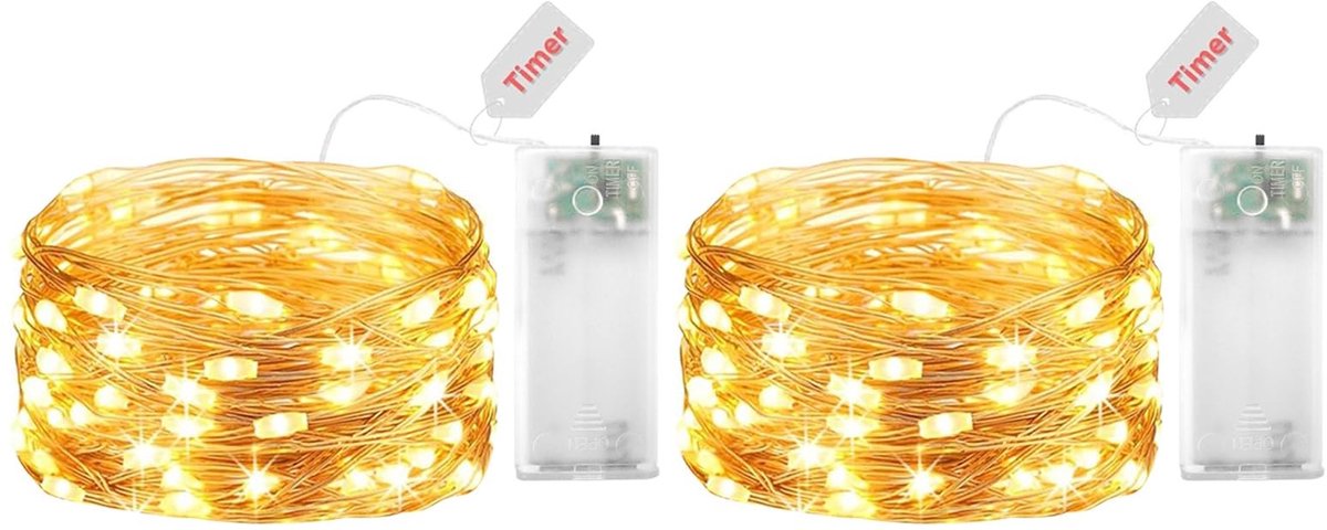 Dailygoods - LED Lichtsnoer met Timer en Batterij, 3M 30 LED