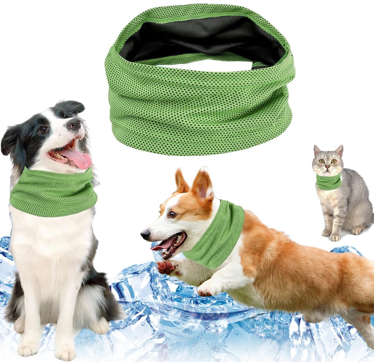 Dailygoods - Groene Koelhalsband voor Honden en Katten