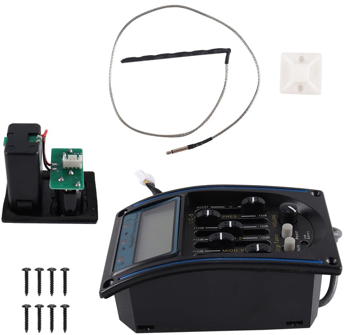 Dailygoods - Akoestische Gitaar Preamp EQ met Tuner en Piëzo-element