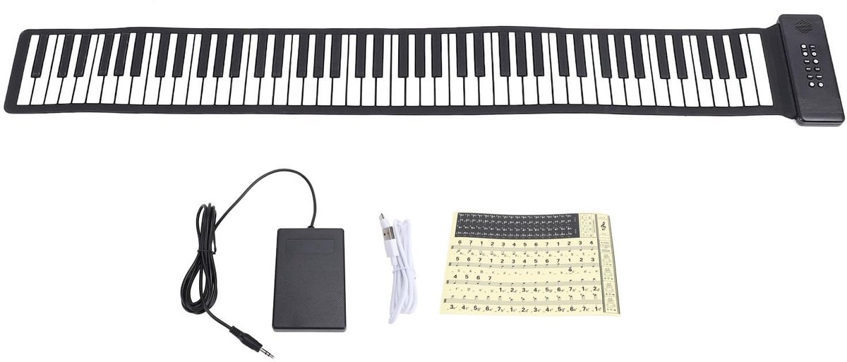 Dailygoods - Opvouwbaar Elektrisch Piano Toetsenbord met Ingebouwde Luidspreker