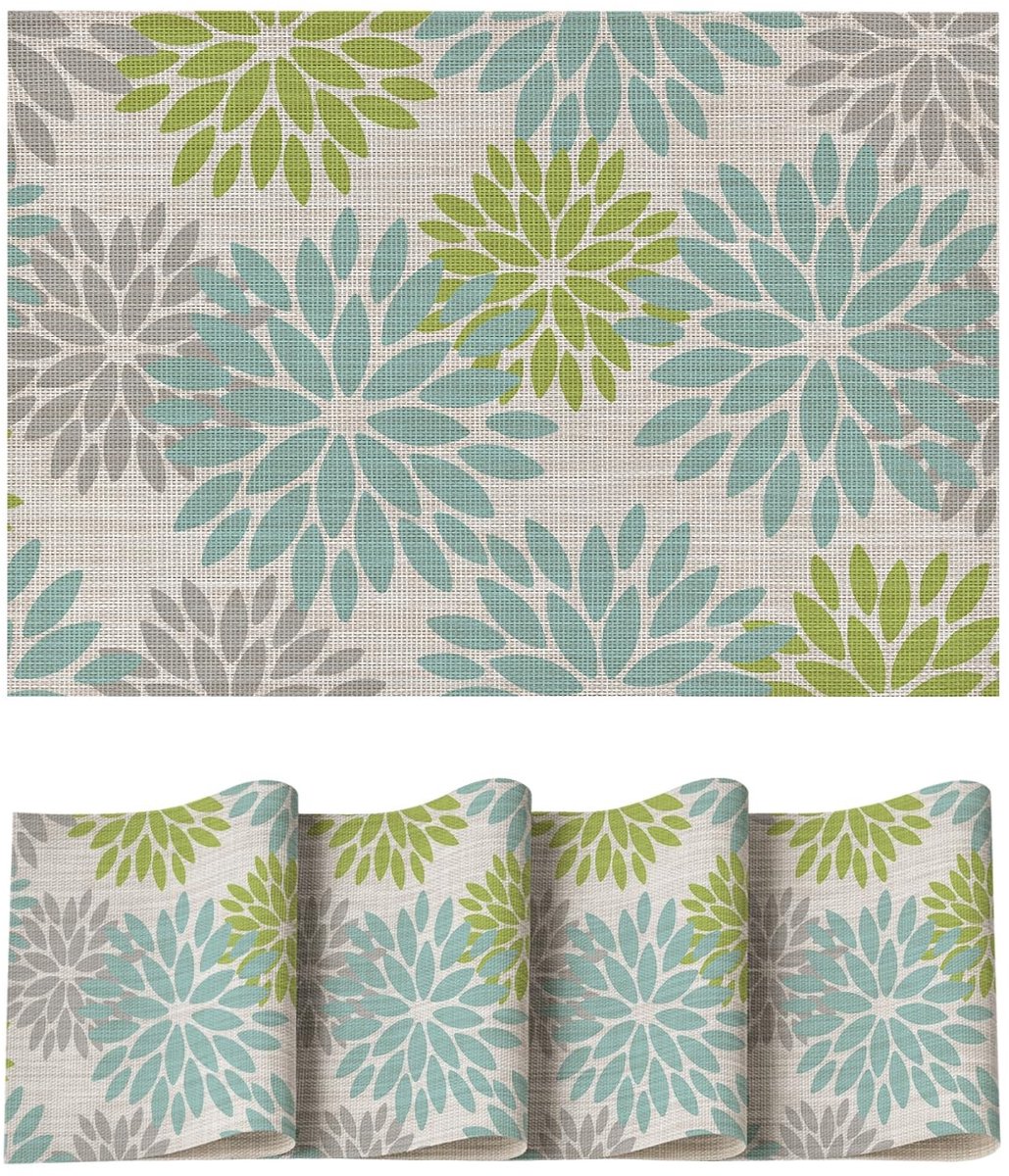 Dailygoods - Set van 4 Vuilafstotende PVC Placemats