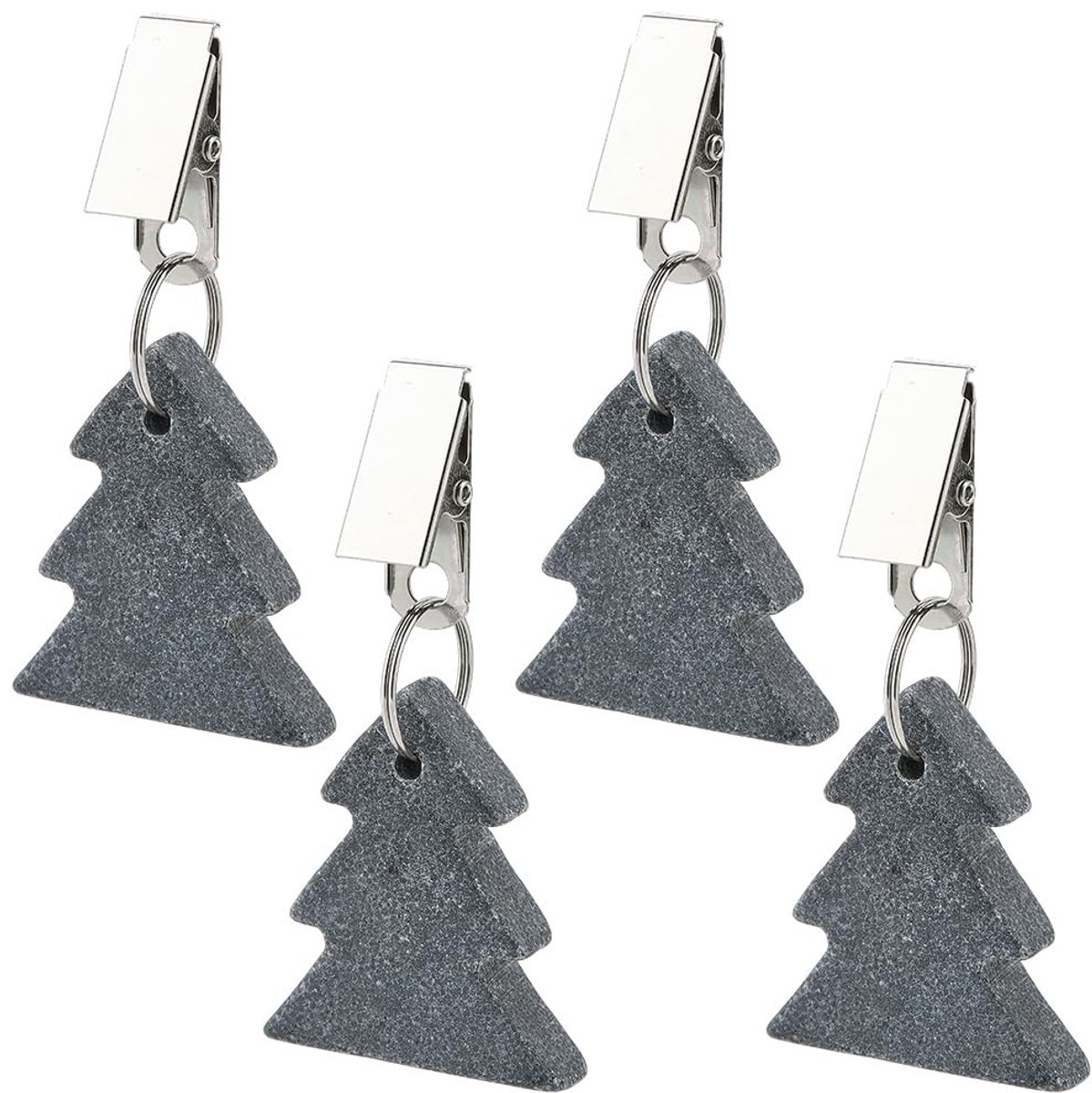Dailygoods - Cosensi - Dailygoods - Set van 4 Tafelkleed Gewichten met IJzeren Clips