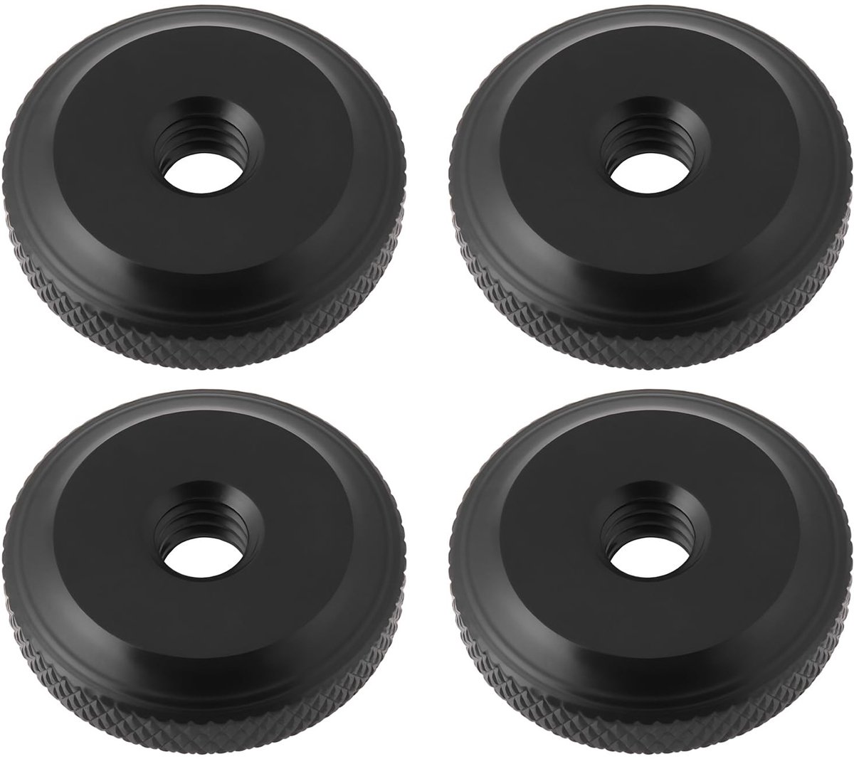Dailygoods - Set van 4 Aluminium Gekartelde Noten voor Camera en Statief