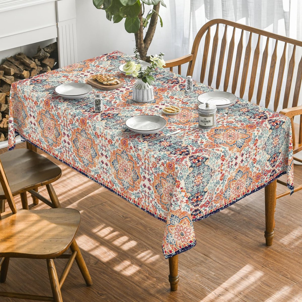 Dailygoods - Boho Vintage Geometrisch Tafelkleed 140 x 110 cm
