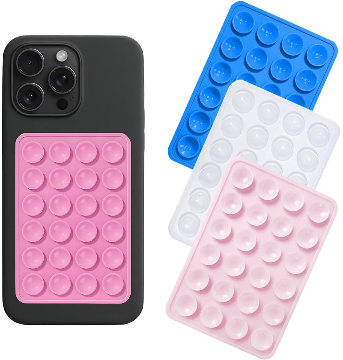 Dailygoods - Set van 4 Siliconen Telefoonhouders met Zuignap