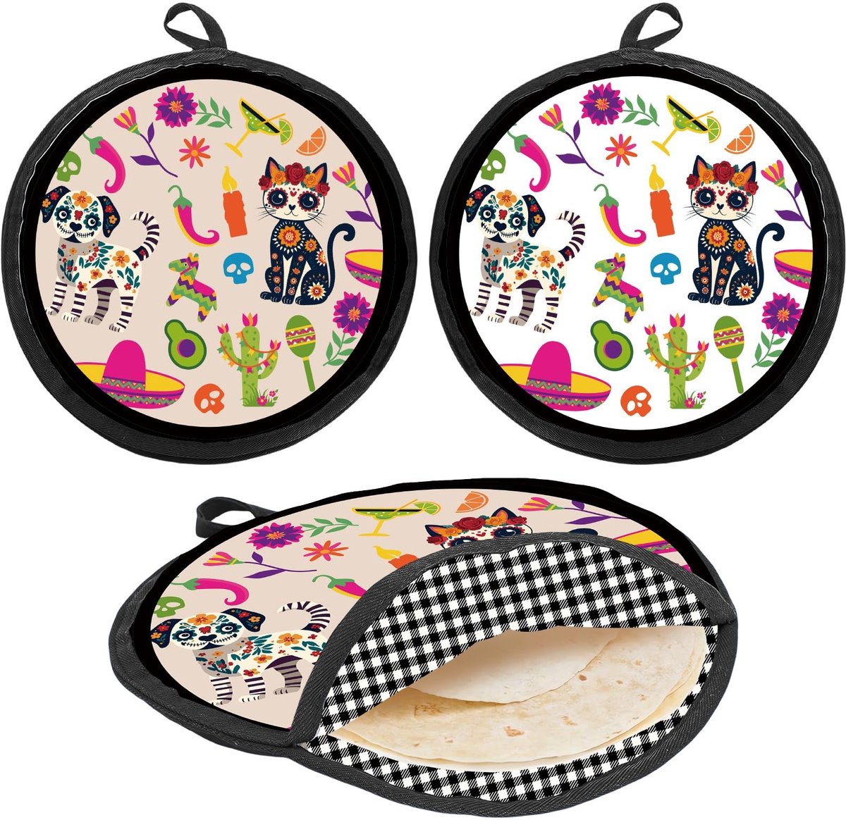 Dailygoods - Geïsoleerde Tortilla Warmer Pouch van 30 cm voor Brood en Taco's