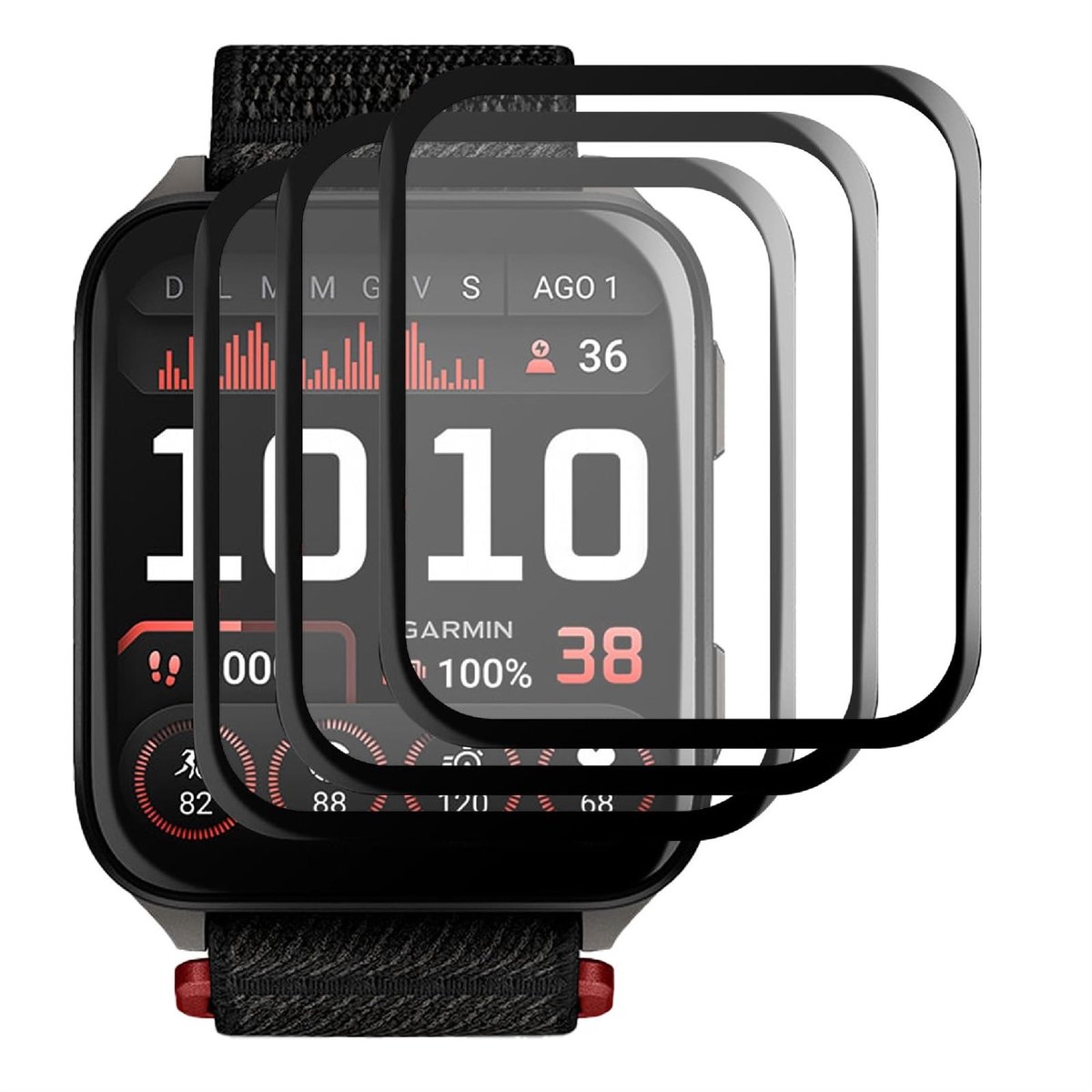 Dailygoods - 3-Pack Schermbeschermer voor Garmin Venu X1