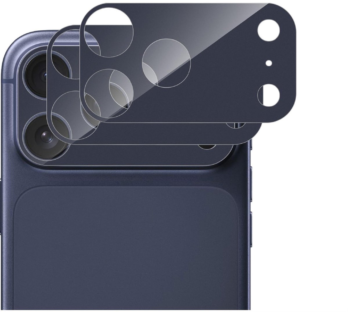 Dailygoods - Cameralensbeschermer voor iPhone 17 Pro - 2 Stuks HD Gehard Glas in Blauw