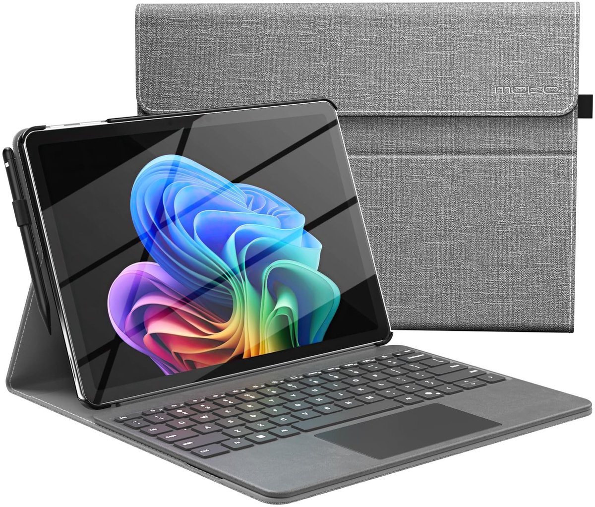 Dailygoods - Lichtgewicht Hoesje voor Microsoft Surface Pro 12 inch, Grijs